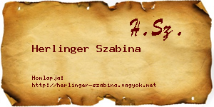 Herlinger Szabina névjegykártya